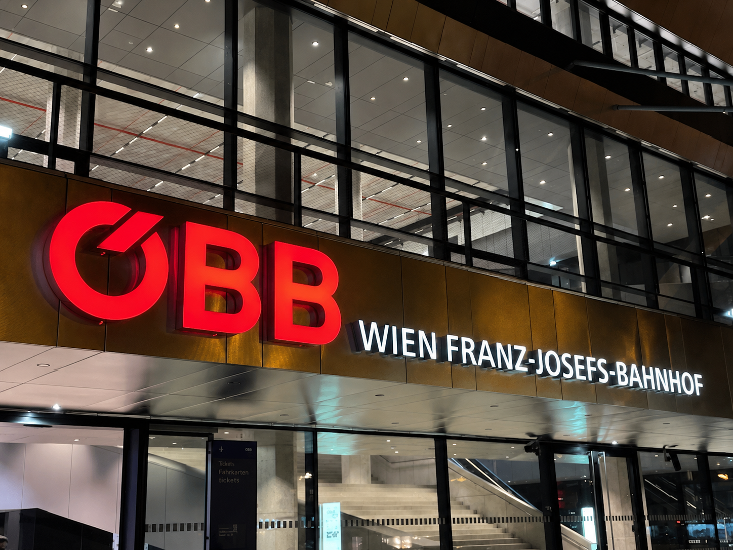 ÖBB Wien Franz-Josefs-Bahnhof Einzelbuchstaben