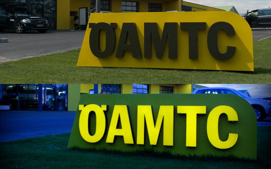 ÖAMTC Einzelbuchstaben Tag und Nacht