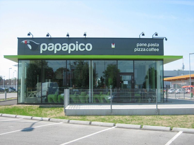 papapico unbeleuchtete Kunststoffbuchstaben Fassade