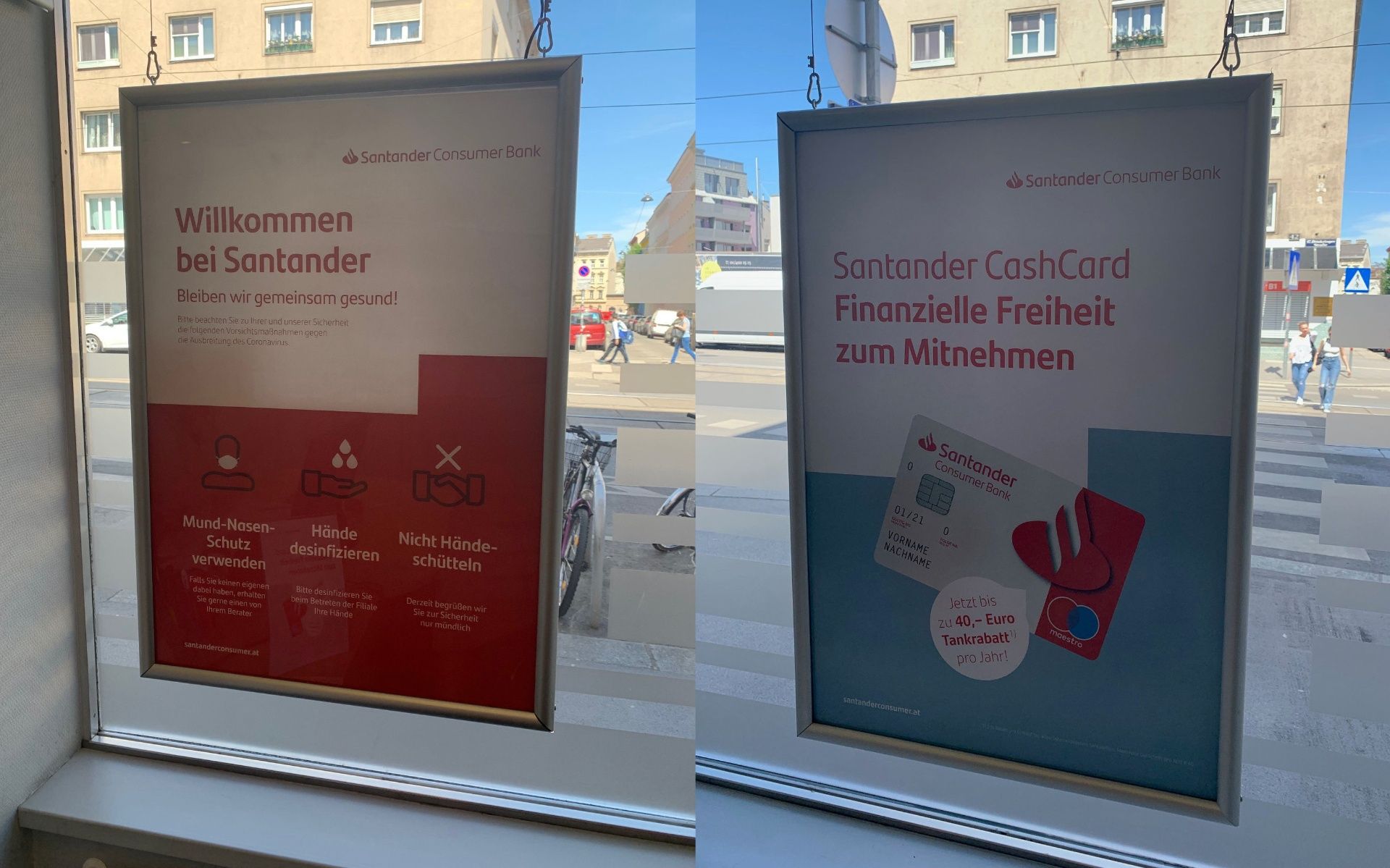 Santander Consumer Bank LED-Posterrahmen