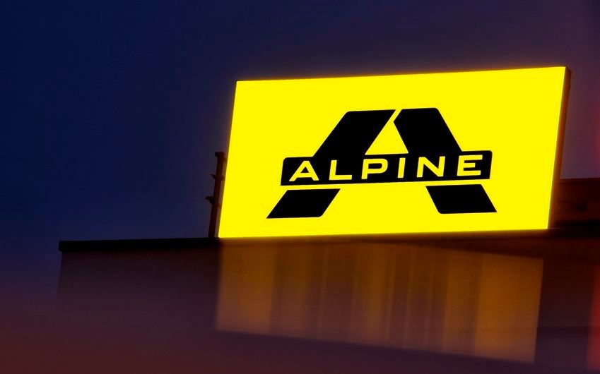 Alpine Spannfolienschild