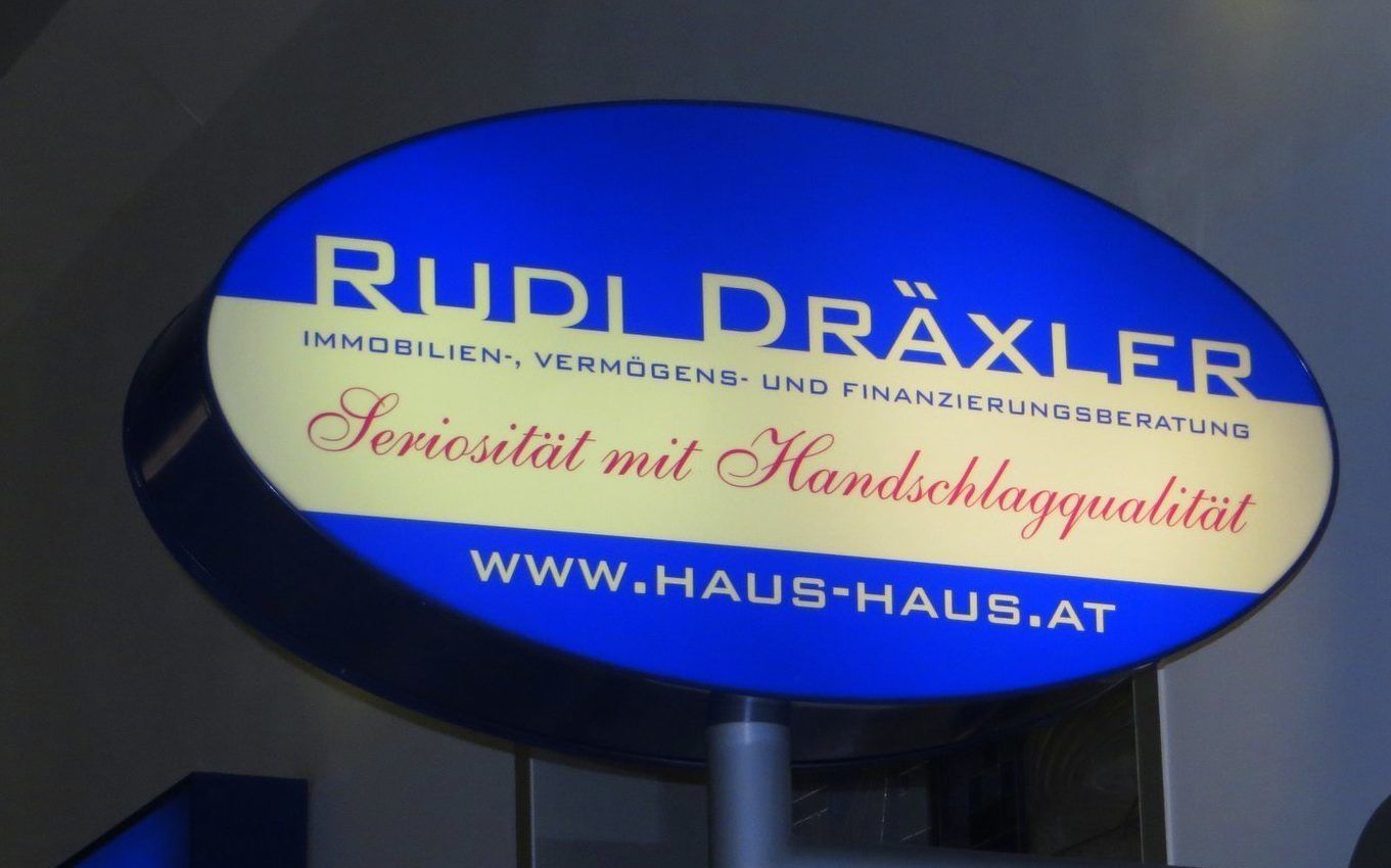 Rudi Dräxler ovales Drehleuchtschild