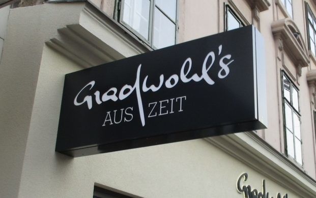 Gradwohl's Auszeit Leuchtschild Aludibond