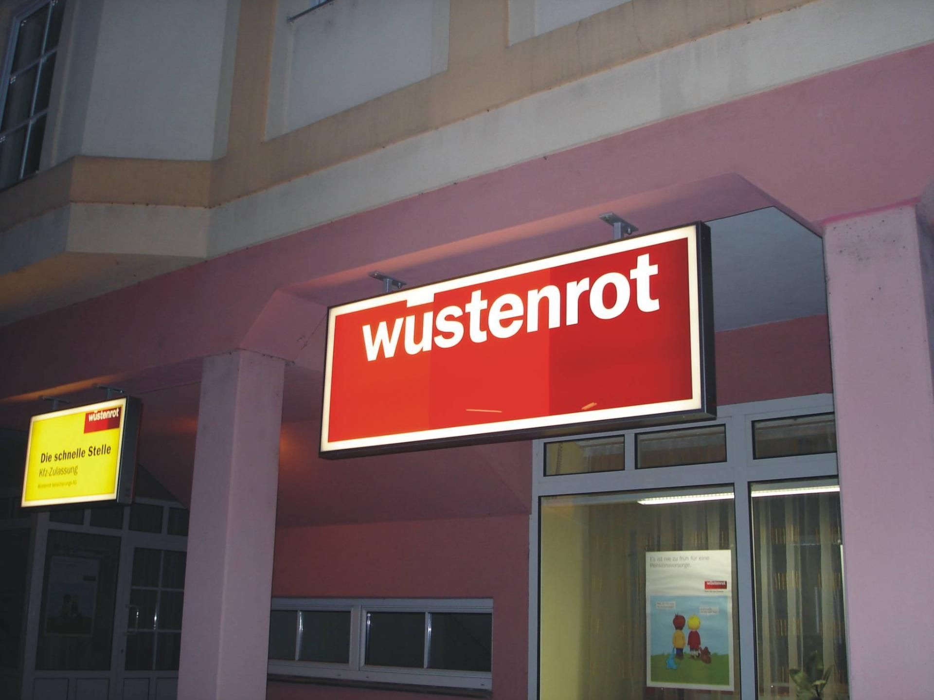 Wüstenrot Leuchtschild