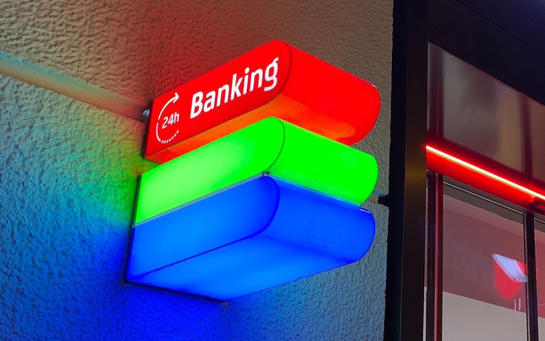 Bankomat Voll-Acrylleuchte 24h Banking