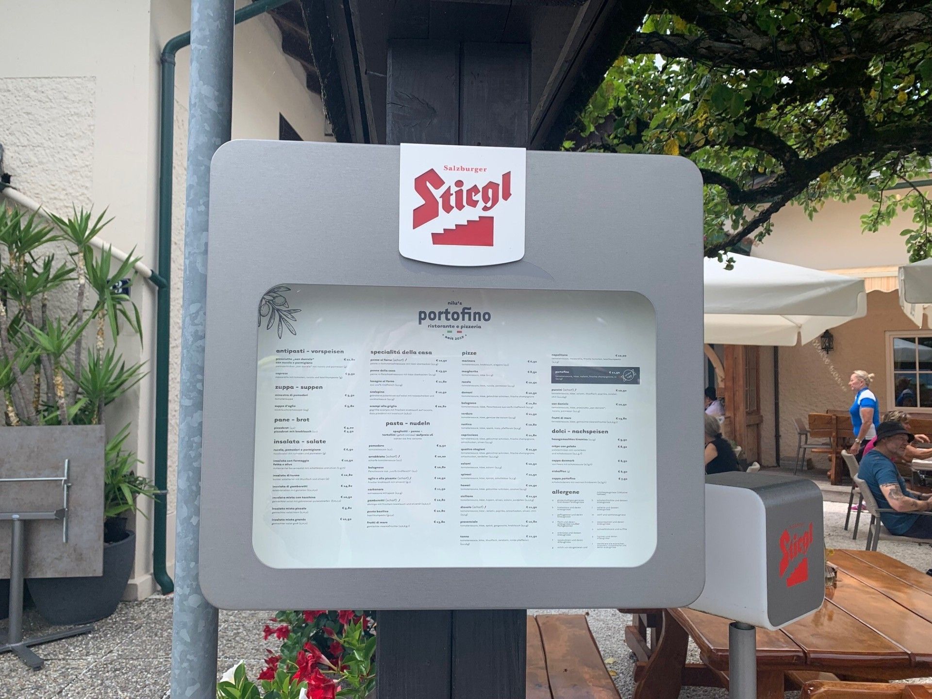 Stiegl Speisekasten Schaukasten