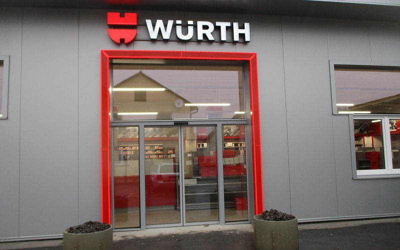 Würth Eingangs-Torbogen rot